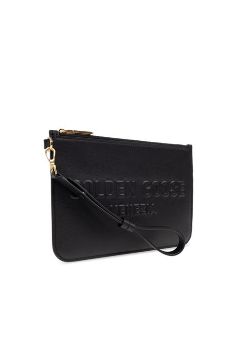 Clutch con logo goffrato in nero Golden goose - donna GOLDEN GOOSE | GWA00713A00070390100